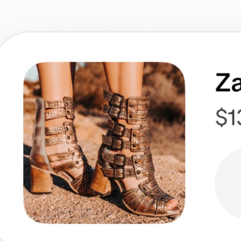 Freebird Tan and Brown Strappy Heels